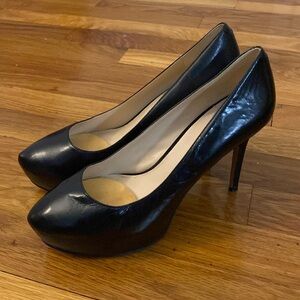 Nine West Women’s Black Leather Heels Size 7.5
